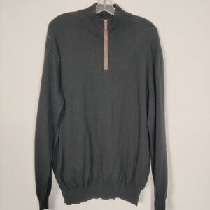 Jones New York Men's Sweater Size XL Black Cotton Cashmere Knit Business Casual